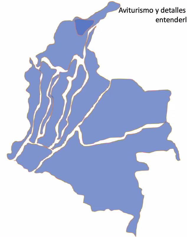 Colombia Birding Regions Map